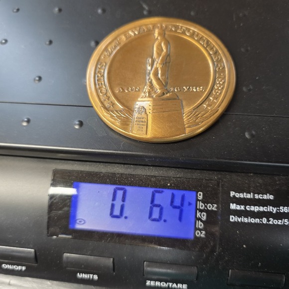 Vtg 1949 Bronze Coin Medallion Ewald Brothers Dairy MN 100 Years Paperweight - Picture 6 of 6